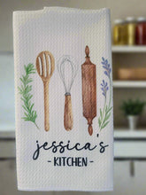 Load image into Gallery viewer, kitchen utensil herbs hand towel