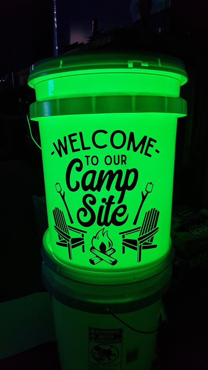 Camping Bucket Light-5 Gallon Bucket-camping Night Light-campsite Decor- camping-lake-bucket Light-great Gift Idea-deck Light 