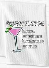 Load image into Gallery viewer, Cocktail Recipe Waffle Towel - Sublimated Microfiber Kitchen Towel