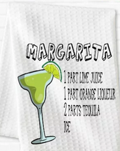 Load image into Gallery viewer, Cocktail Recipe Waffle Towel - Sublimated Microfiber Kitchen Towel