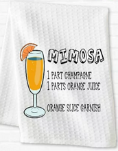 Load image into Gallery viewer, Cocktail Recipe Waffle Towel - Sublimated Microfiber Kitchen Towel