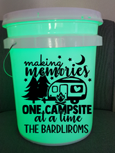 Load image into Gallery viewer, Making Memories One Campsite at a Time | Personalized RV - Camper Decal | Camp Bucket Decal