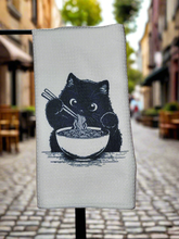 Load image into Gallery viewer, Ramen Noodle Cat Kitchen Towel