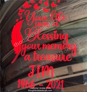 your memory remembrance sticker