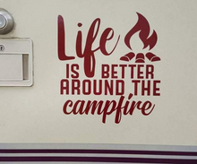 Load image into Gallery viewer, Life is Better Campfire Vinyl Decal