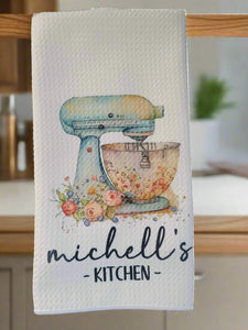 kitchen mixer flowers hand towel