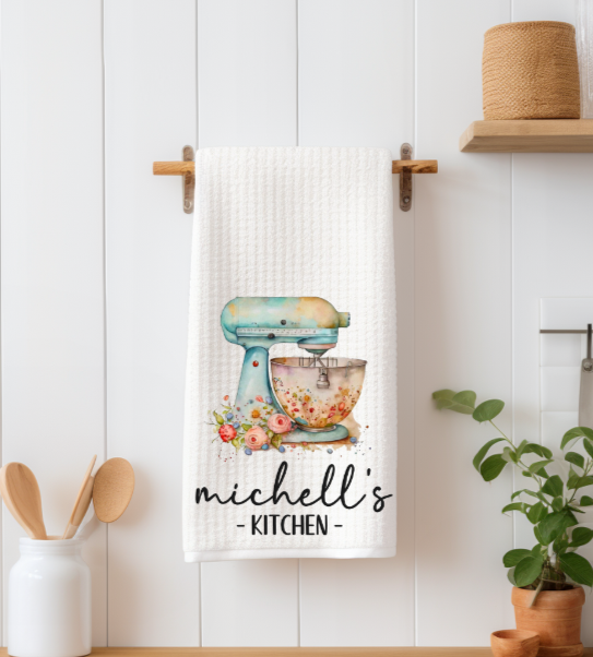 Custom Kitchen mixer hand towel gift