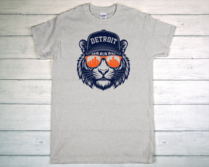 Detroit Baseball Tiger with Sunglasses T-Shirt