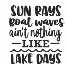 Load image into Gallery viewer, Lake Days, Sun Rays, Boat Waves Vinyl Decal - Thought Bubble Studio