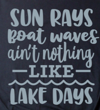 Load image into Gallery viewer, Lake Days, Sun Rays, Boat Waves Vinyl Decal - Thought Bubble Studio