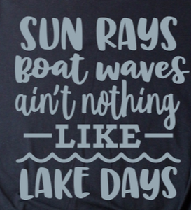 Lake Days, Sun Rays, Boat Waves Vinyl Decal - Thought Bubble Studio