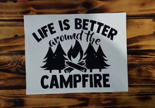 Load image into Gallery viewer, Large Camper Decal - Life is Better Around the Campfire - Thought Bubble Studio