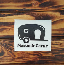 Load image into Gallery viewer, Personalized Retro Camper Vinyl Decal - Thought Bubble Studio