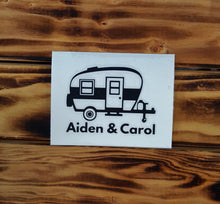 Load image into Gallery viewer, Personalized Retro RV Camper Vinyl Decal - Thought Bubble Studio