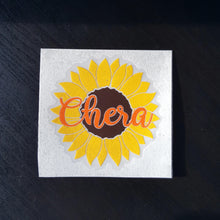 Load image into Gallery viewer, Sunflower Vinyl Decal - Personalized - Thought Bubble Studio