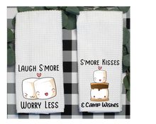 Load image into Gallery viewer, S&#39;mores Waffle Towel - Sublimated Microfiber Kitchen Towel