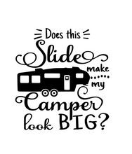 Load image into Gallery viewer, Large 5th Wheel Decal - Funny Slideout Camper Quote - Thought Bubble Studio