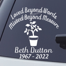 Load image into Gallery viewer, plant lady memorial decal