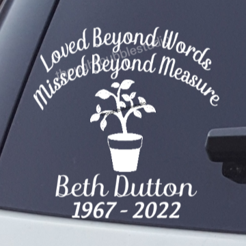 plant lady memorial decal