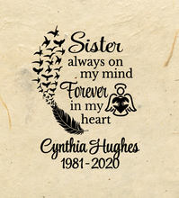 Load image into Gallery viewer, Always on My Mind Forever in My Heart Memorial Decal | Sister Memorial Car Decal