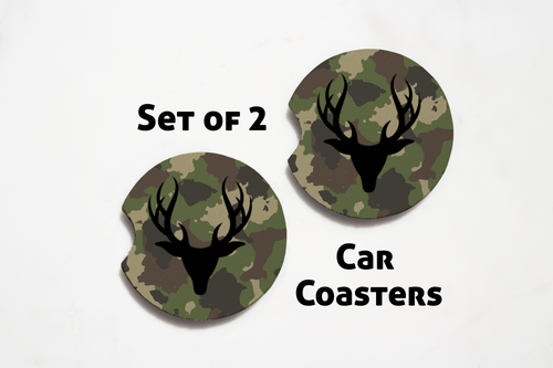 Car Coasters - Camo Collection - Camo Coasters - Set of 2