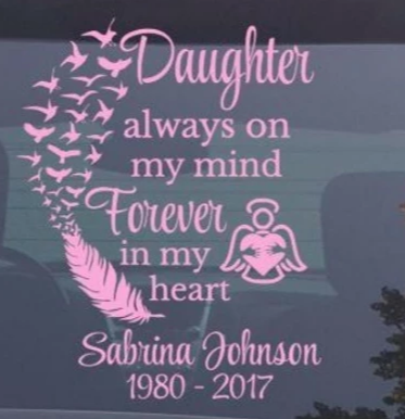 Daughter Always on My Mind Memorial Decal - Thought Bubble Studio