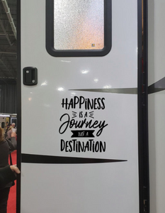 Happiness is a Journey not a Destination Vinyl Decal - Thought Bubble Studio