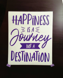 Happiness is a Journey not a Destination Vinyl Decal - Thought Bubble Studio