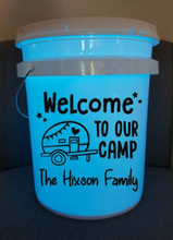 Load image into Gallery viewer, Welcome to Our Camp Personalized Vinyl Decal - Thought Bubble Studio