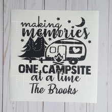 Load image into Gallery viewer, making memories camp bucket decal