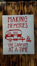 Load image into Gallery viewer, Camper Decal - Making Memories One Campsite at a Time - Thought Bubble Studio