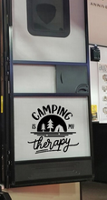 Load image into Gallery viewer, Camper Decal - Camping is My Therapy - Thought Bubble Studio