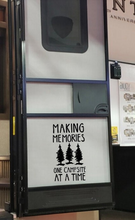 Load image into Gallery viewer, Camper Decal - Making Memories One Campsite at a Time - Trees - Thought Bubble Studio