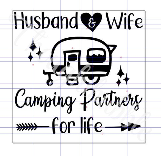 Husband and Wife Camping Partners For Life Camping Dish Towel