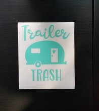 Load image into Gallery viewer, Trailer Trash Camper Vinyl Decal - Thought Bubble Studio