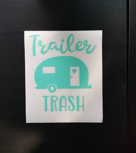 Trailer Trash Camper Vinyl Decal - Thought Bubble Studio