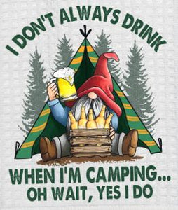 Camping Designs Dish Towel