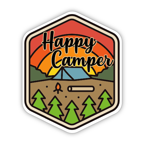 Happy Camper Sticker