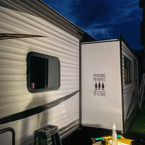 Camper Decal - Making Memories One Campsite at a Time - Trees - Thought Bubble Studio