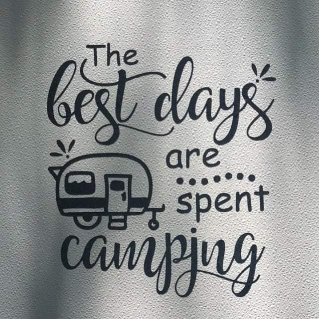 Large Camper Decal - The Best Days are Spent Camping - Thought Bubble Studio