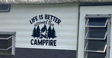 Load image into Gallery viewer, Large Camper Decal - Life is Better Around the Campfire - Thought Bubble Studio