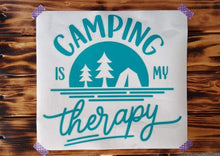 Load image into Gallery viewer, Camping is my therapy decal