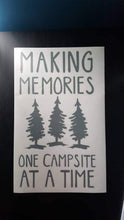 Load image into Gallery viewer, Camper Decal - Making Memories One Campsite at a Time - Trees - Thought Bubble Studio