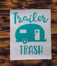 Load image into Gallery viewer, Trailer Trash Camper Vinyl Decal - Thought Bubble Studio