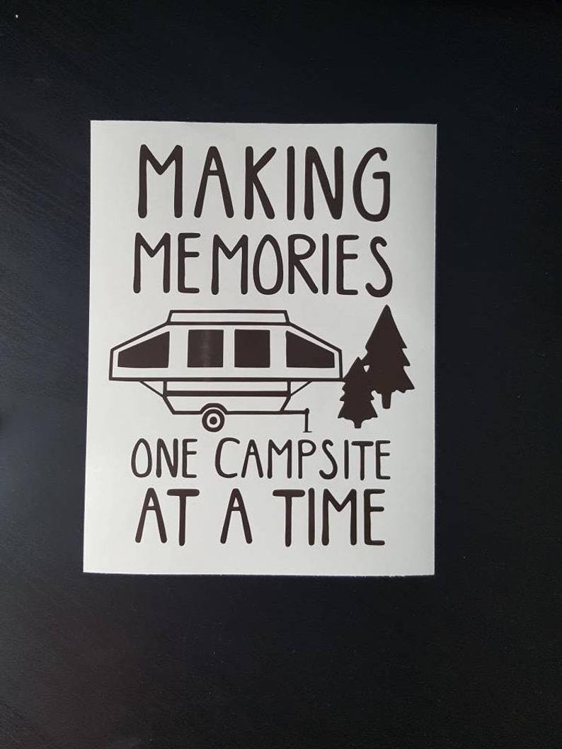 Making memories Pop-up Camper Vinyl Decal - Thought Bubble Studio