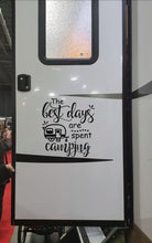 Load image into Gallery viewer, Large Camper decal Best Days Camping - Free Priority Shipping - Large slideout decal - Camper Decor