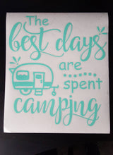 Load image into Gallery viewer, Large Camper decal Best Days Camping - Free Priority Shipping - Large slideout decal - Camper Decor