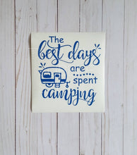 Load image into Gallery viewer, Large Camper decal Best Days Camping - Free Priority Shipping - Large slideout decal - Camper Decor