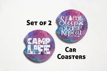 Load image into Gallery viewer, Neoprene Camping Coasters for Car, Truck, RV Trailer - Set of 2 - Car Coasters - Camping Gifts