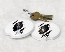 Load image into Gallery viewer, Horror Movie Car Coasters - Set of 2 Sandstone Car Coasters - Ceramic Christmas Gifts